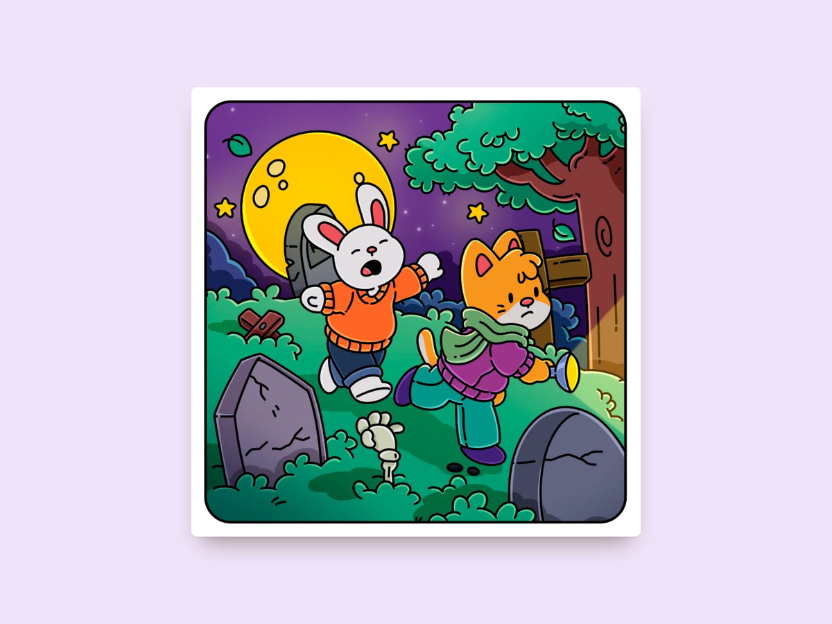 Una pagina notturna con la luna piena, colorata da Saemi Oliveira