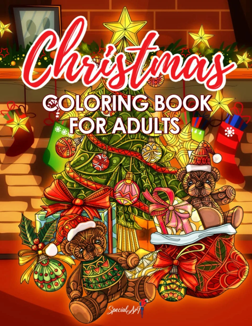 Christmas Coloring Book for Adults, front cover