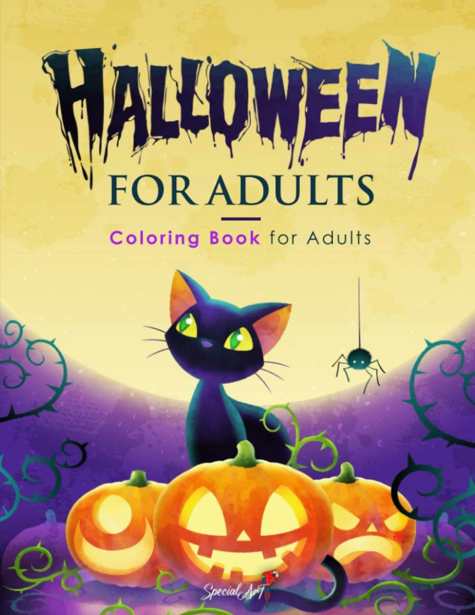 Halloween Coloring Book for Adults, front cover
