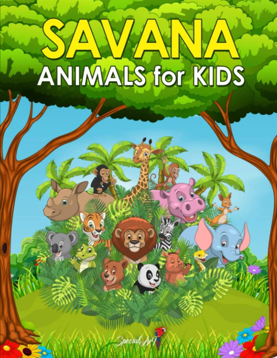 Savana Animals for Kids, front cover