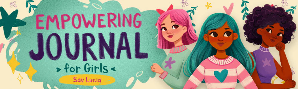 Empowering Journal for Girls by Sav Lucia: the title and three smiling girls from the cover.