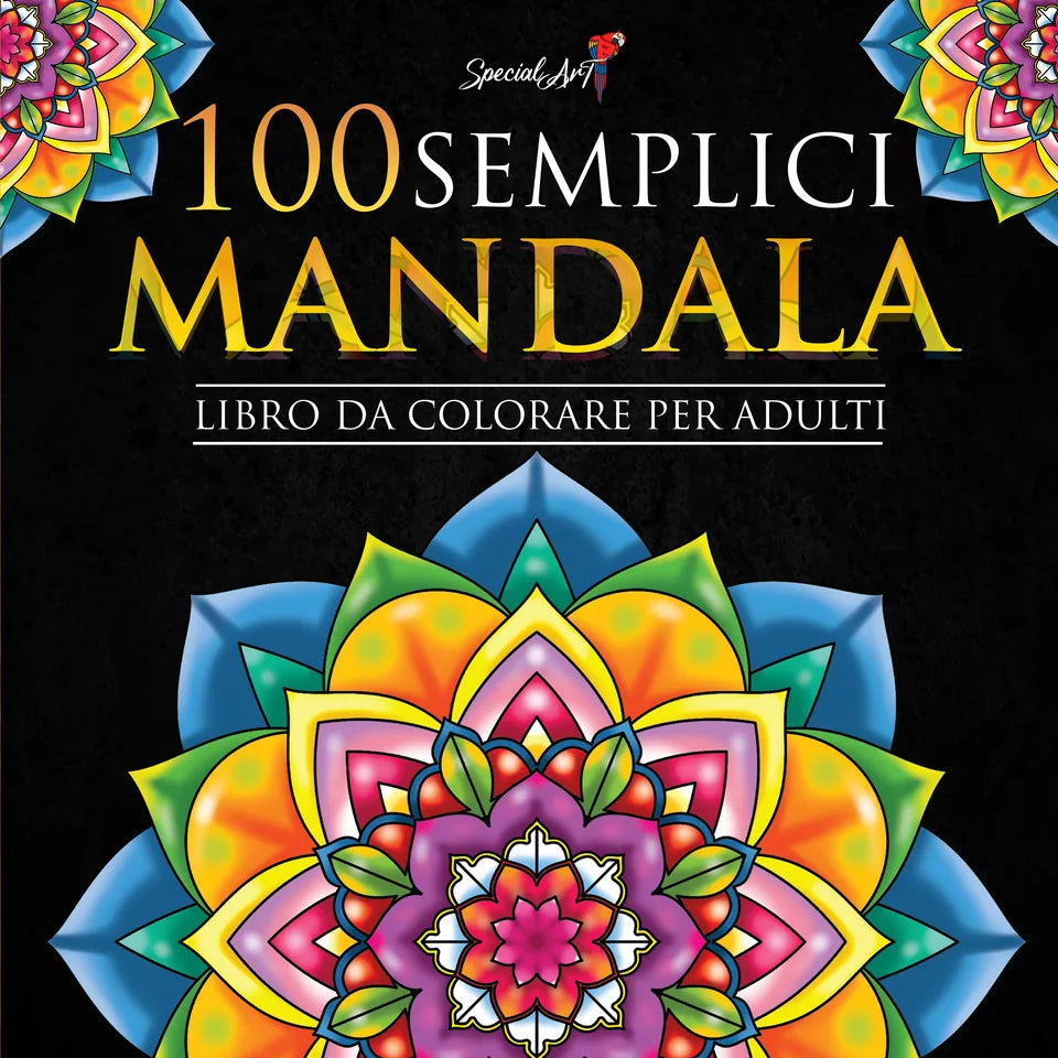 100 Semplici Mandala da Colorare, copertina