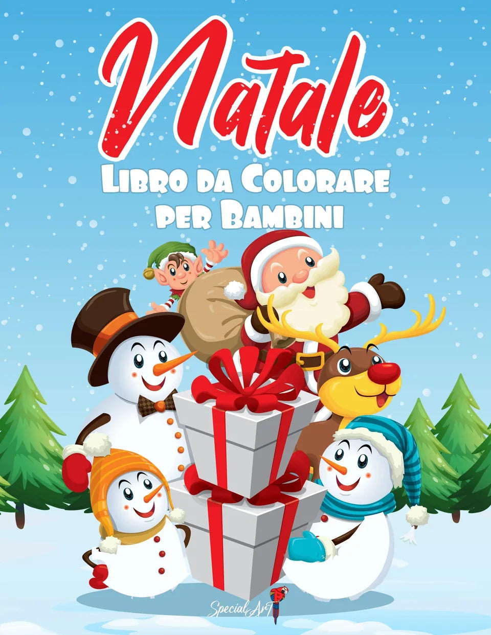 Natale Libro da Colorare per Bambini, copertina