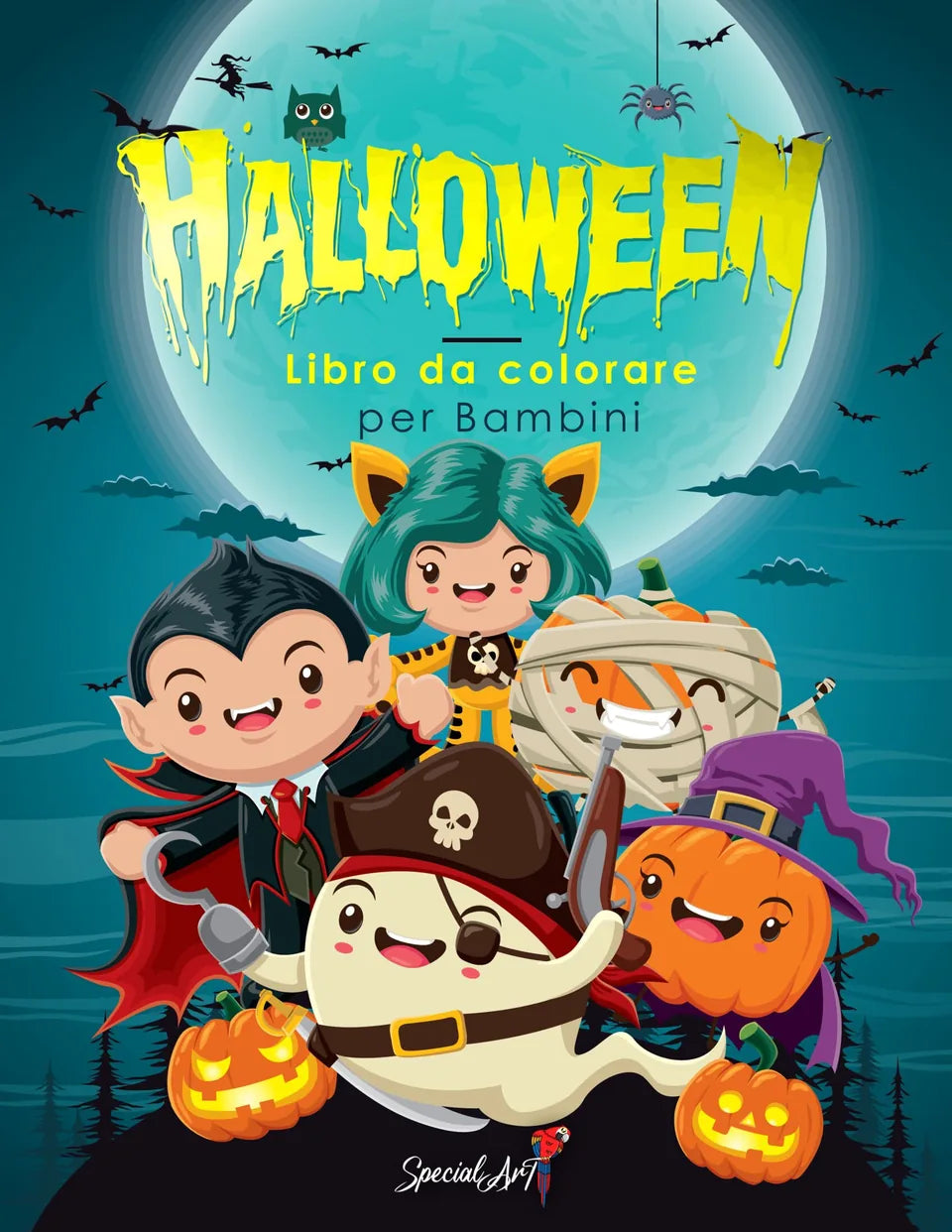 Halloween - Libro da Colorare per Bambini, copertina