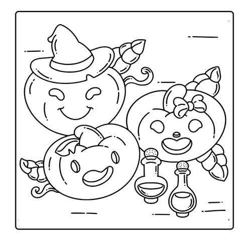 A page to color from Spooky Things