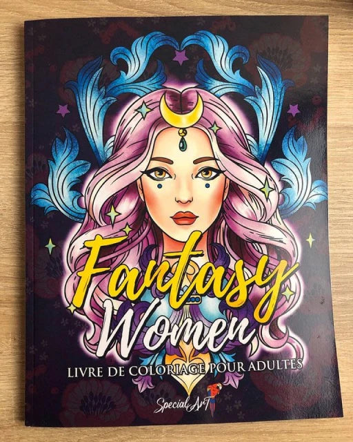 The coloring book Fantasy Women, French edition