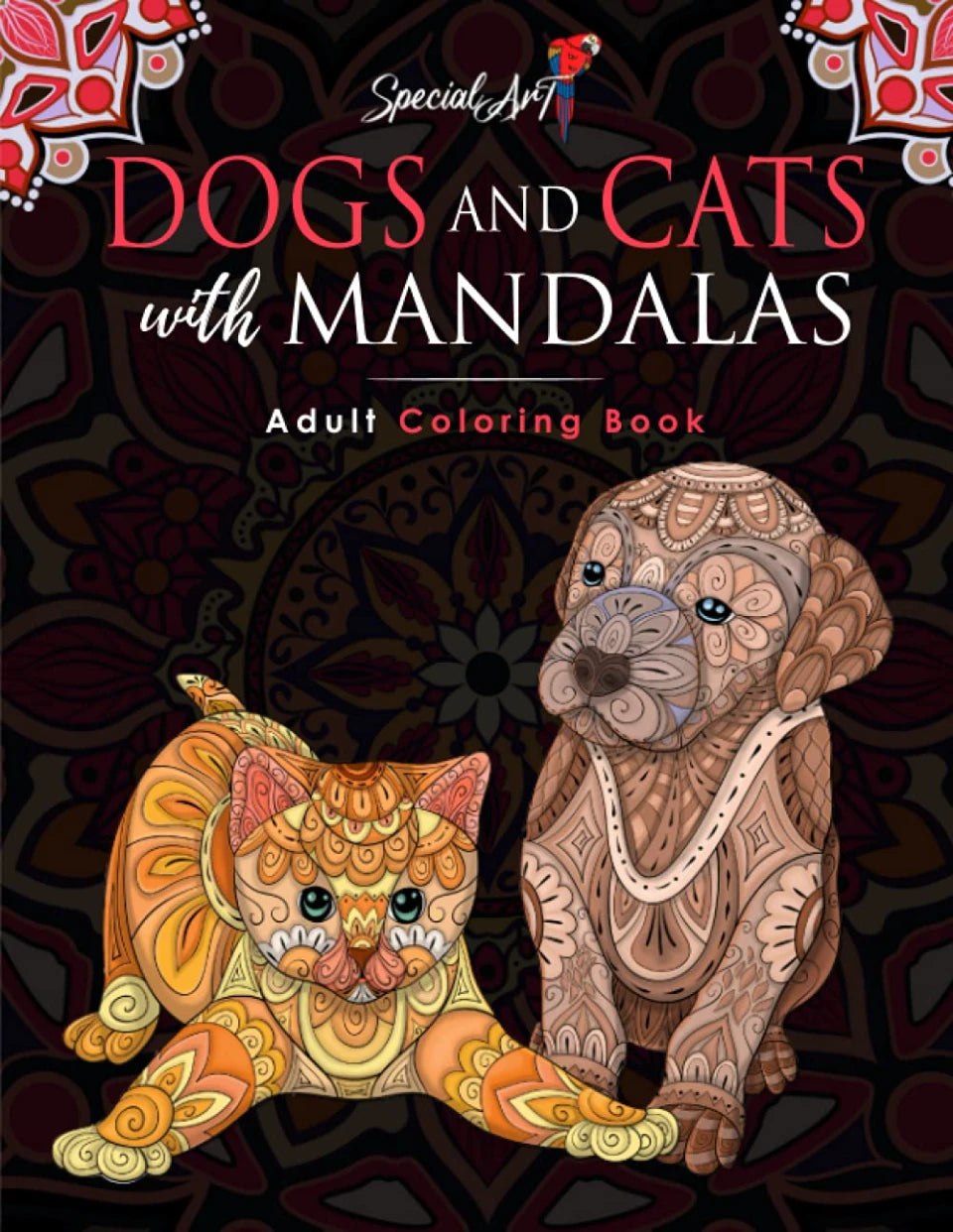 Dogs and Cats with Mandalas, front cover