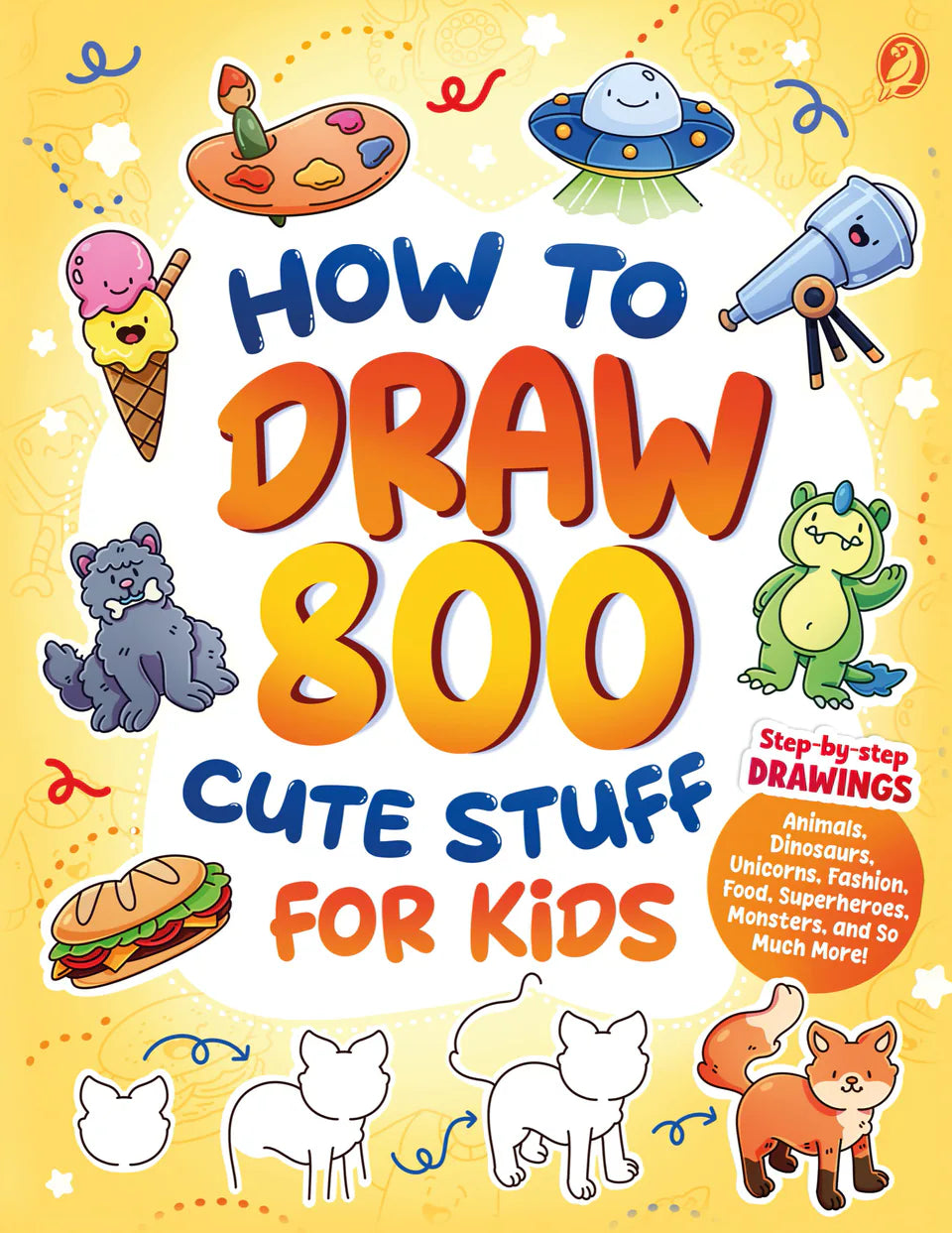 How to Draw 800 Cute Stuff for Kids, front cover
