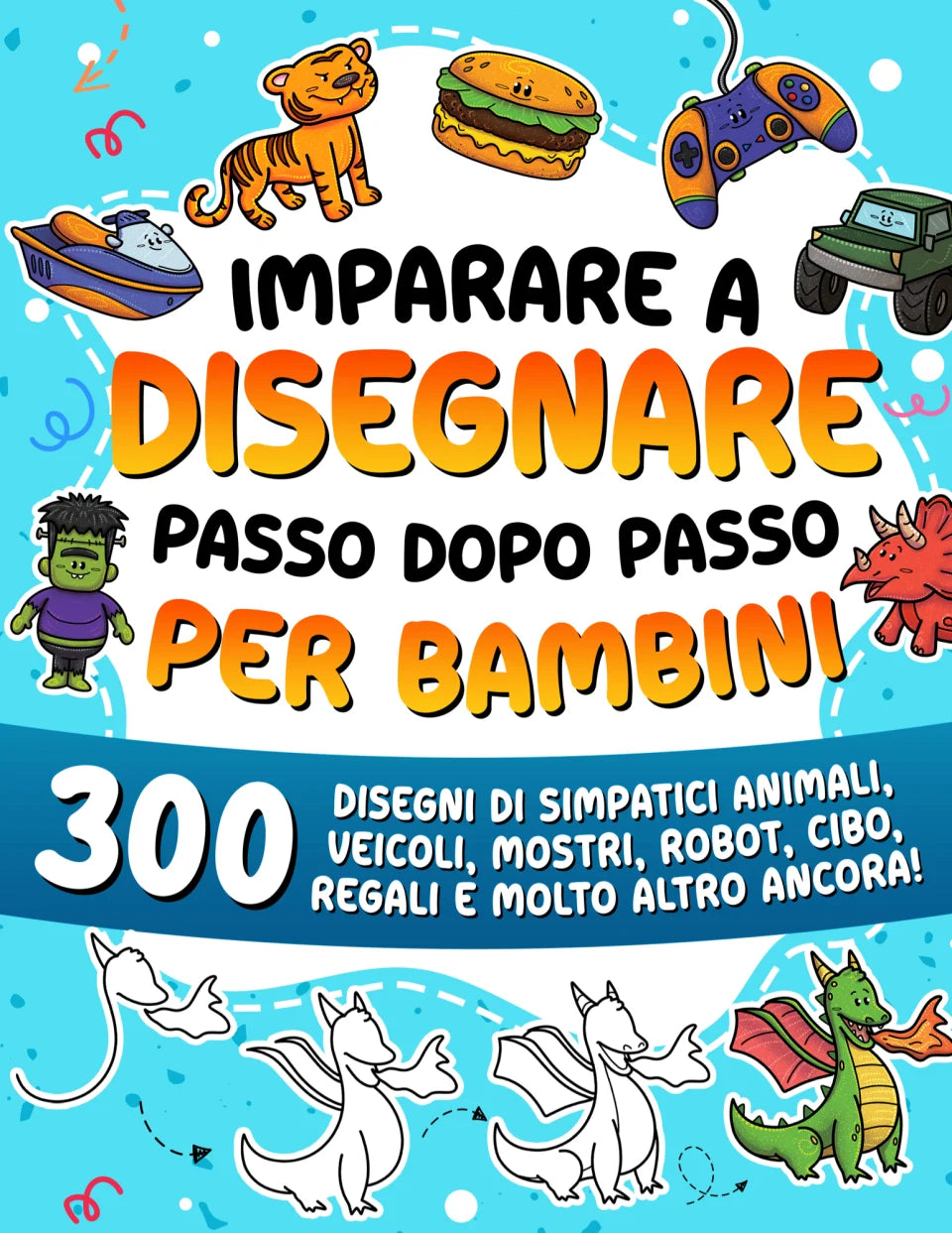 Imparare a disegnare passo dopo passo per bambini, copertina