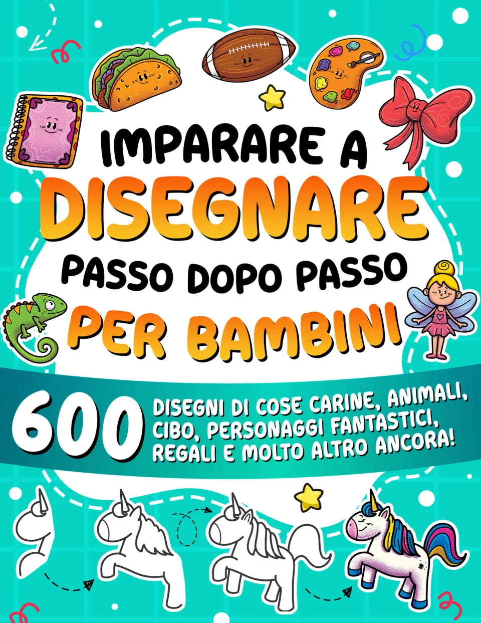 Imparare a disegnare passo dopo passo per bambini, copertina