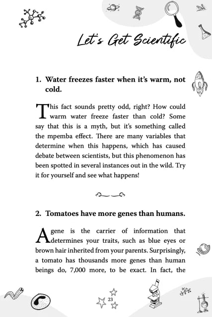 A page from 100 Amazing Facts for Kids: Let’s Get Scientific