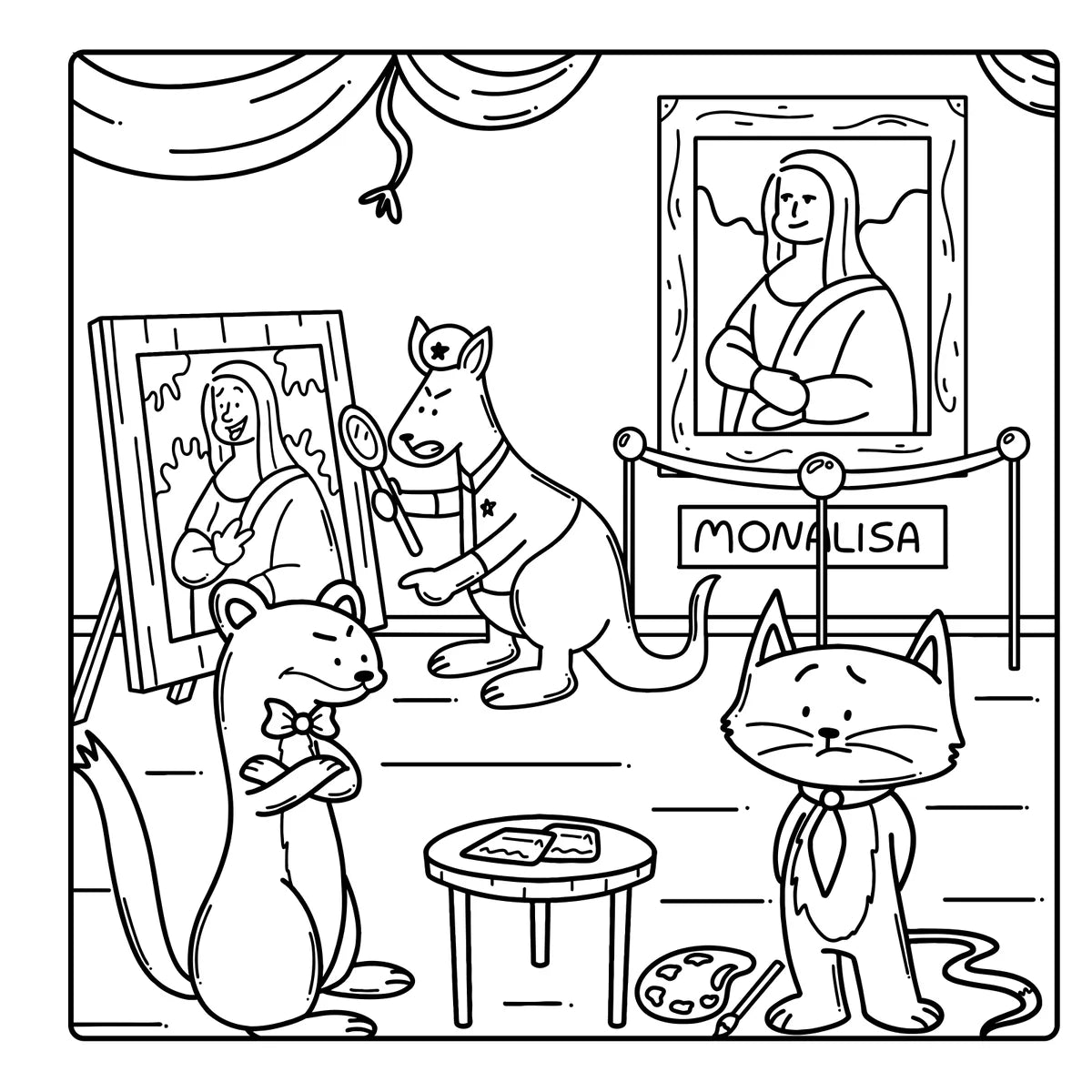 Funny Crimes, inside page: Trouble at the museum