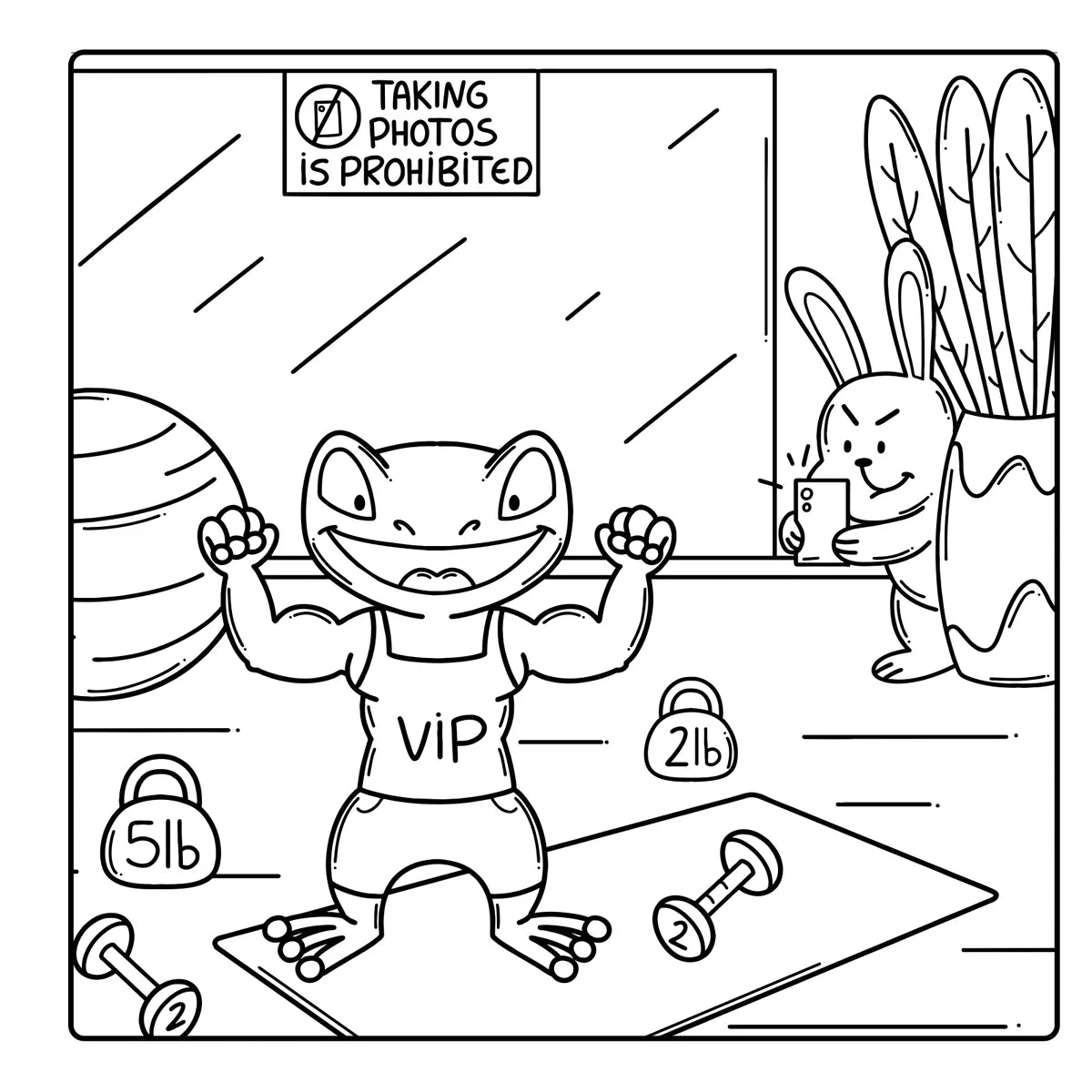 Funny Crimes, inside page: No photos allowed