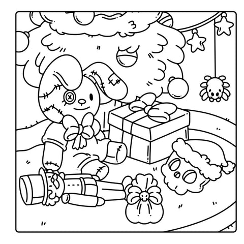 A page to color from Spooky Christmas