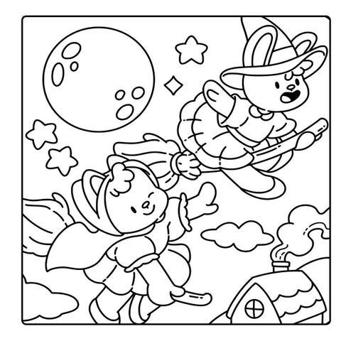 A page to color from Spooky Halloween