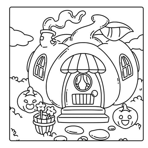 A page to color from Spooky Halloween