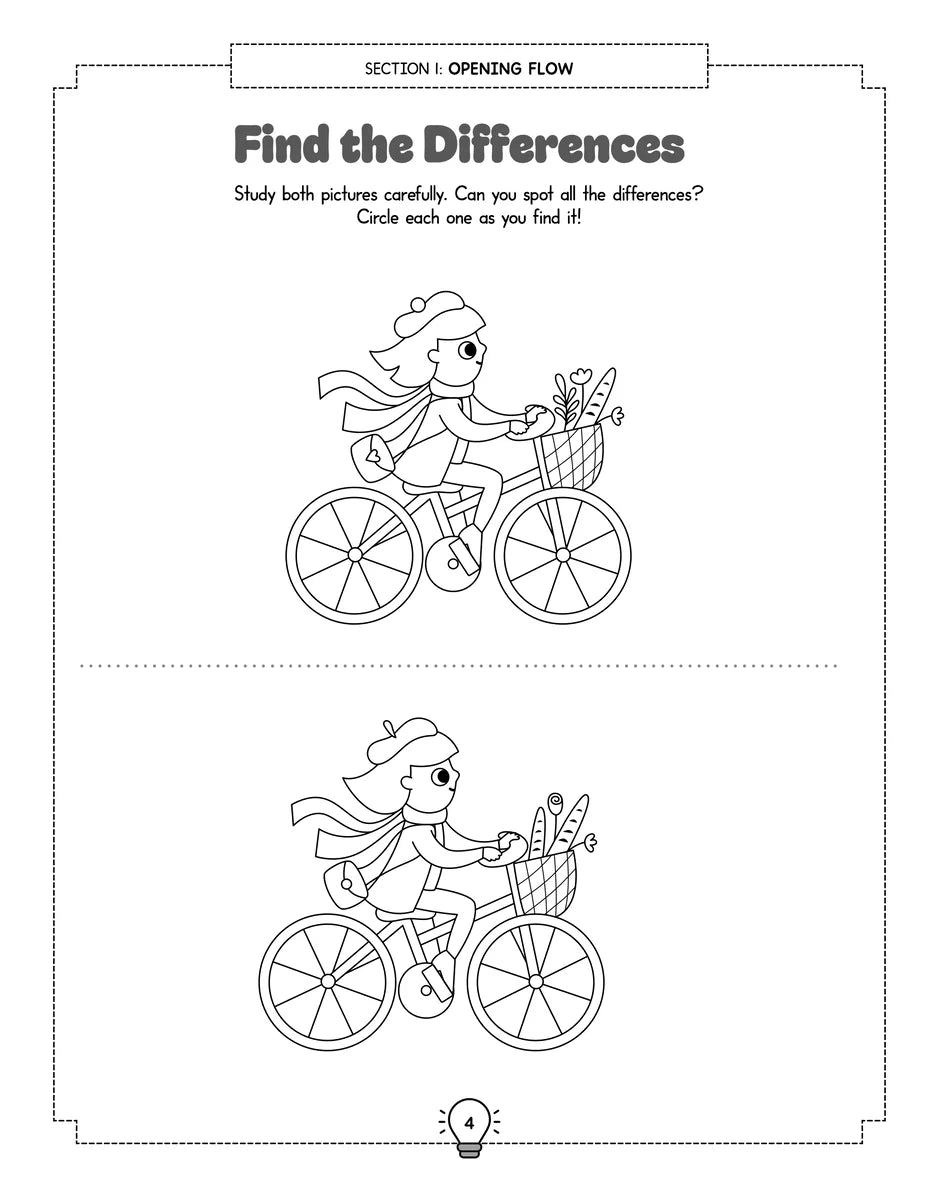 The Ultimate Activity Book for Super Smart Girls, inside page: Find the Differences
