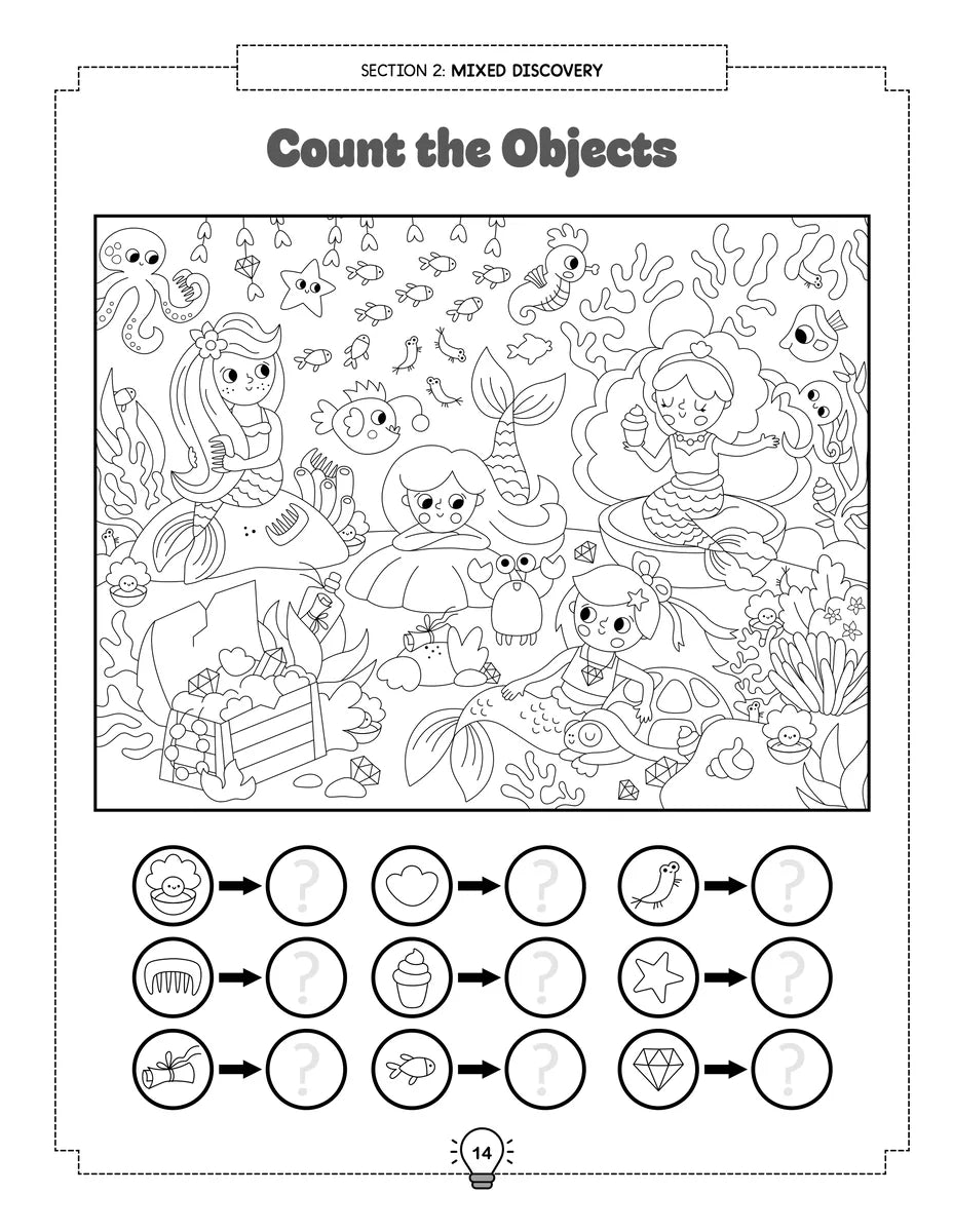 The Ultimate Activity Book for Super Smart Girls, inside page: Count the Objects