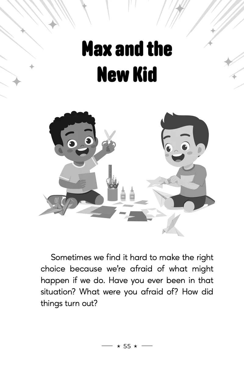 You Shine, Amazing Boy, inside page: Max and the New Kid