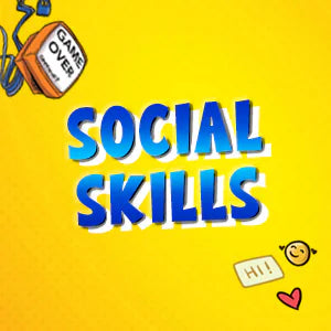 Social Skills, in blue letters on yellow