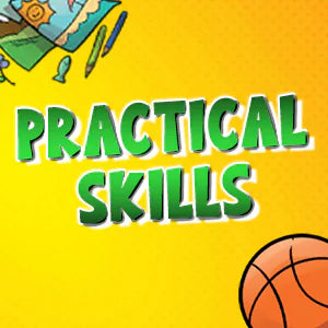 Practical Skills, in green letters on yellow