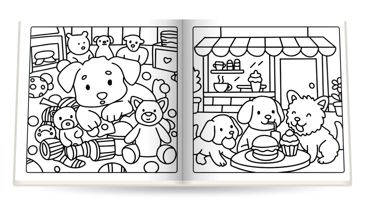 Cozy Dog Life open at Puppy and plush toys and Treats at the café
