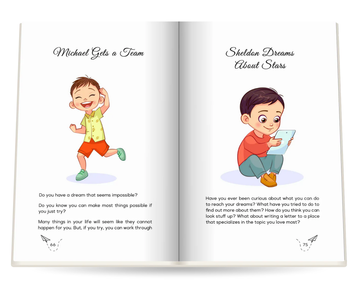 Dream Big and Be Yourself, Boys open at Michael Gets a Team and Sheldon Dreams About Stars