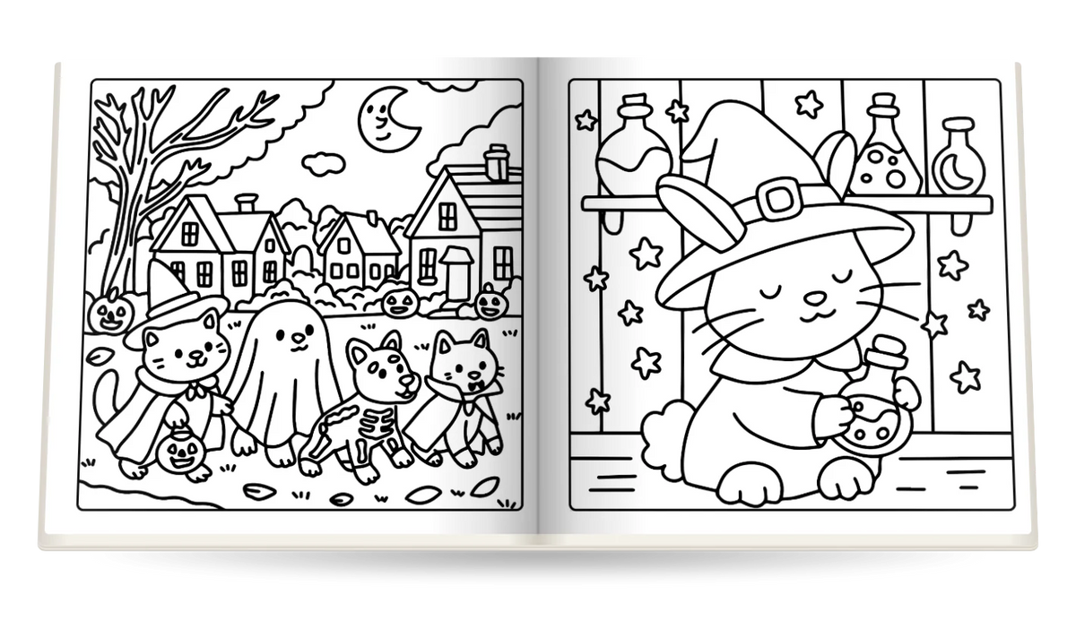 Happy Halloween open at A village in costume and A witch’s potions