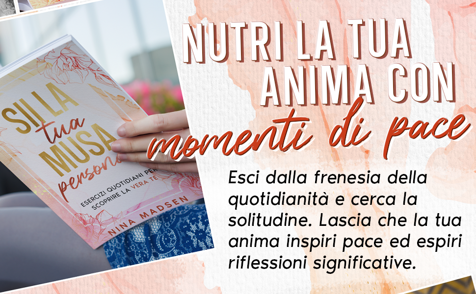 Due mani tengono Sii la tua musa personale aperto sulle ginocchia: un momento di pace tutto per sé.