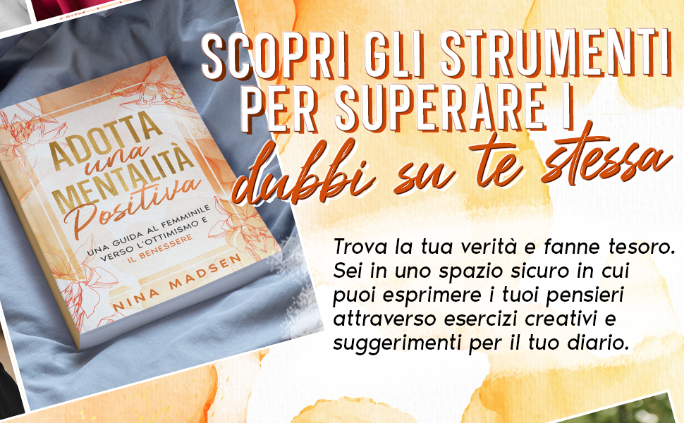 Mani su Adotta una mentalità positiva, appoggiato su un tavolo di legno: strumenti per vincere i dubbi su di te.